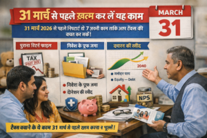 31 मार्च 2026 से पहले ख़त्म कर लें यह काम